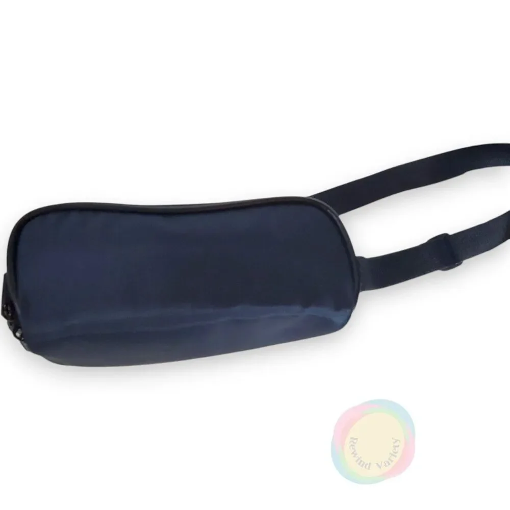 Vintage Fuji Camera Bag Navy Blue Adjustable Nylon